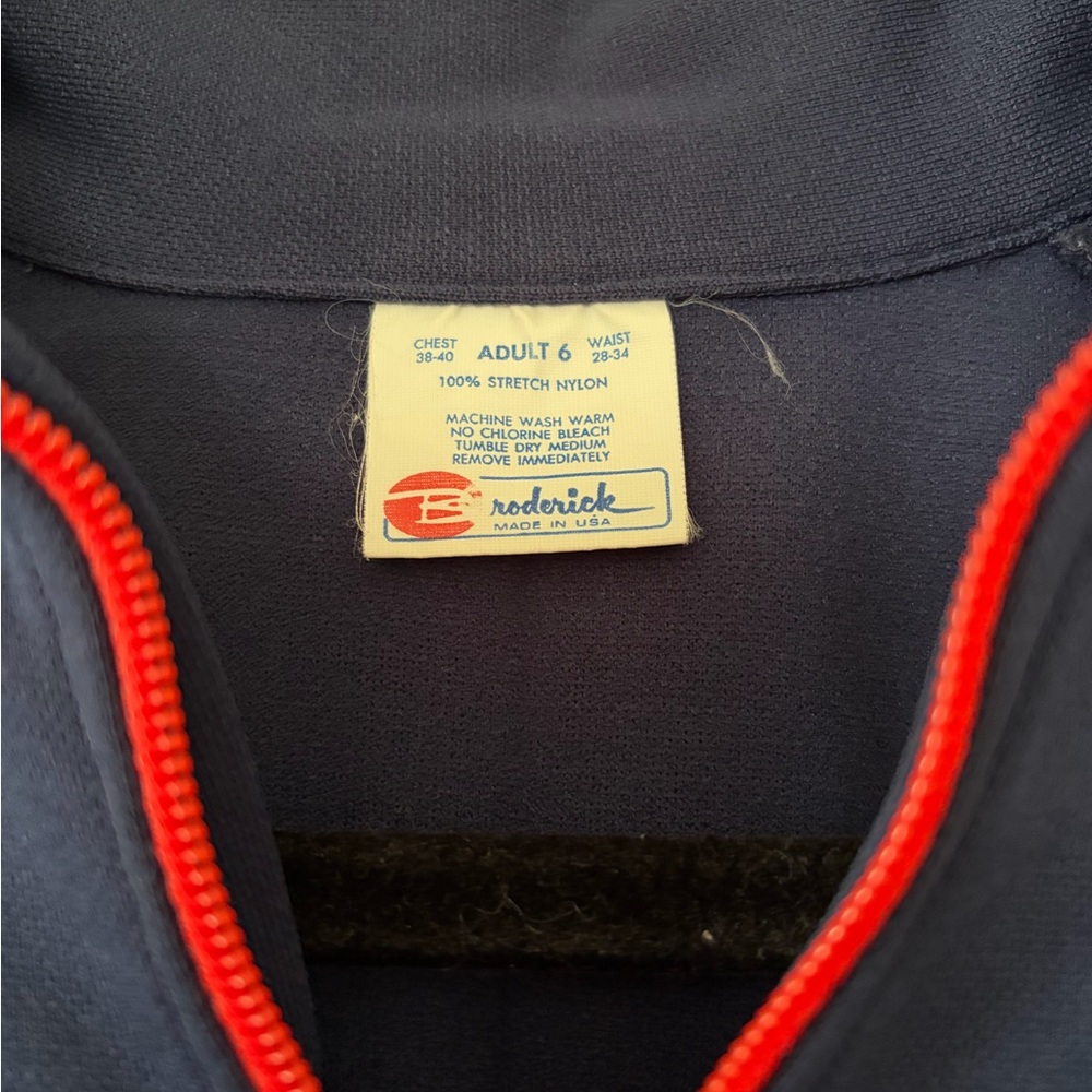 Vintage - 70’s - Blue Track Jacket with Red Stripes - Picture 3 of 3